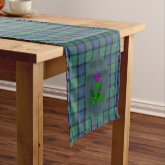 Blume Schottland Original Tartan und Thistle Mittelgroßer Tischläufer