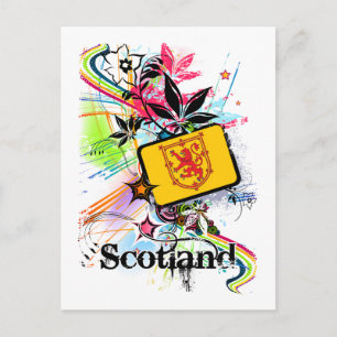 Blume Schottland Postkarte