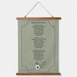 Blume Schottlands Lyrics Hängender Teppich Wandteppich Mit Holzrahmen
