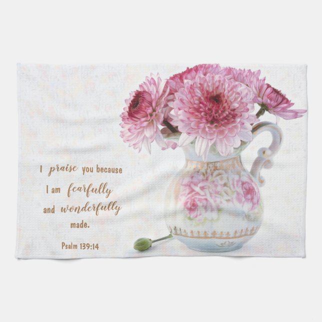 Blume & Schrift Handtuch (Horizontal)