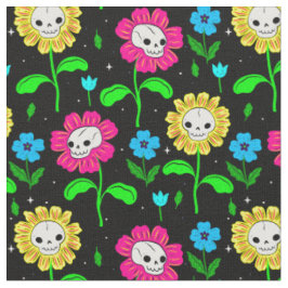 Blume Schwarz Stoff