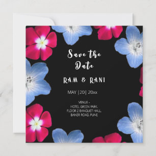 Blume Schwarz und Rose Save The Date
