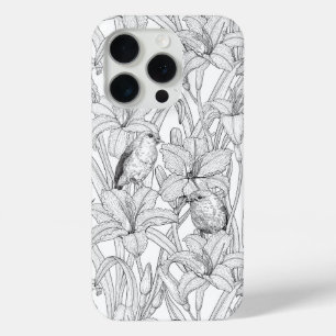 Blume, schwarz und weiß Case-Mate iPhone hülle