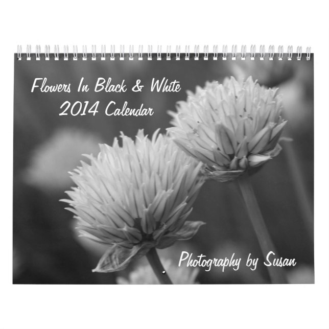 Blume Schwarz-Weiß-Fotografie Kalender (Titelbild)