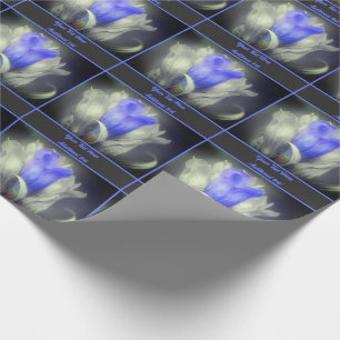 Blume Schwarz-Weiß-Personalisiert Geschenkpapier