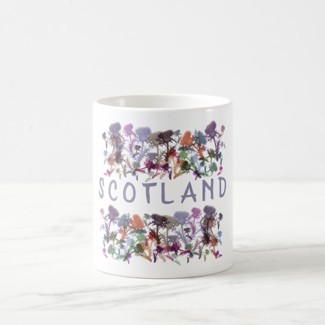 Blume Scotland Thistles Floral Kaffeetasse (Mittel)