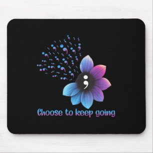 Blume Selbstmordverhütung Bewusstsein für Behalt Mousepad