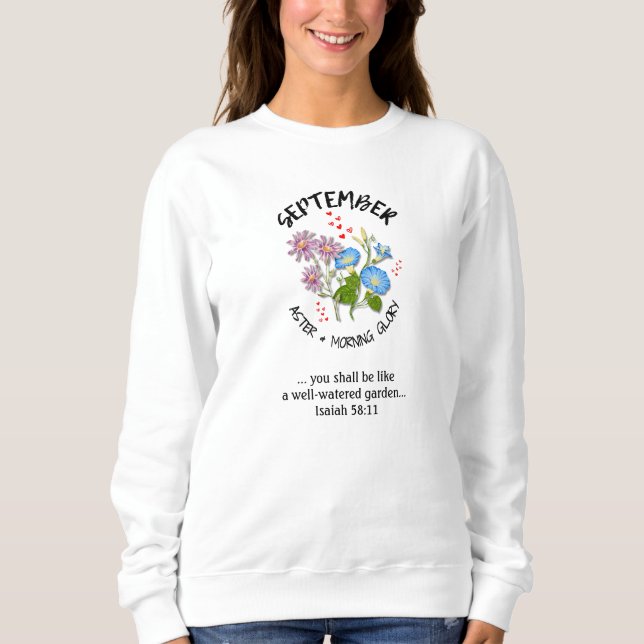Blume SEPTEMBER Christlich Sweatshirt (Vorderseite)