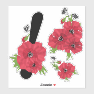 Blume Set, Blume, Monogramm, Monogramm, Blume Aufkleber