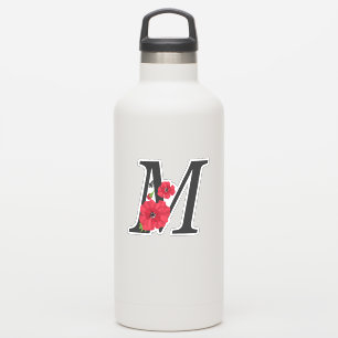 Blume Set, Monogramm M, Buchstabe M, Blume, Monogr Aufkleber