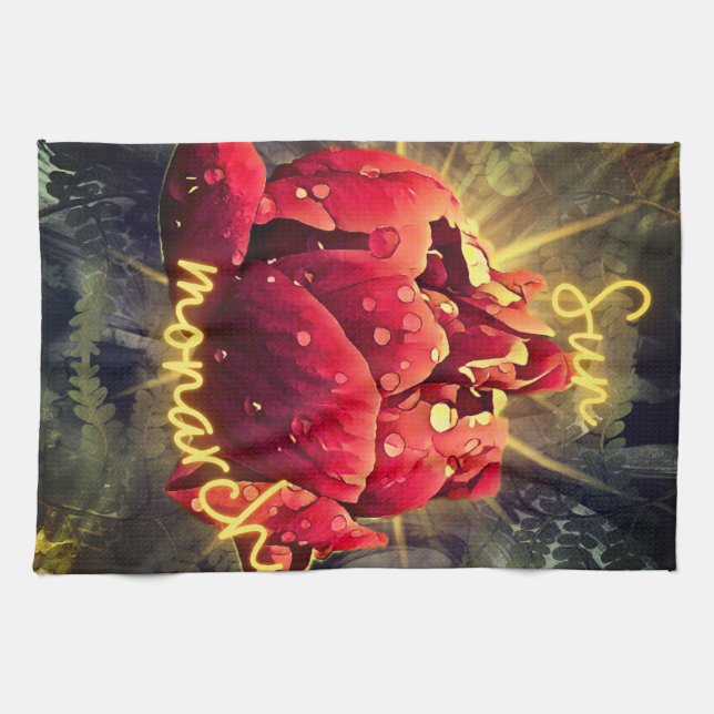 Blume Sherpa Blanket Geschirrtuch (Horizontal)