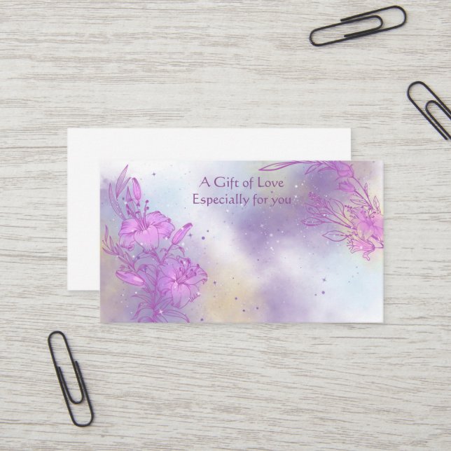 Blume Shop Blume Geschenkkarte Visitenkarte (Vorderseite/Rückseite Beispiel)