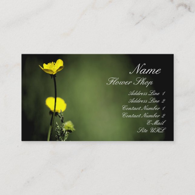 Blume Shop Business Card Visitenkarte (Vorderseite)