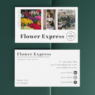 Blume Shop Florentiner Markt Foto Business Card Visitenkarte