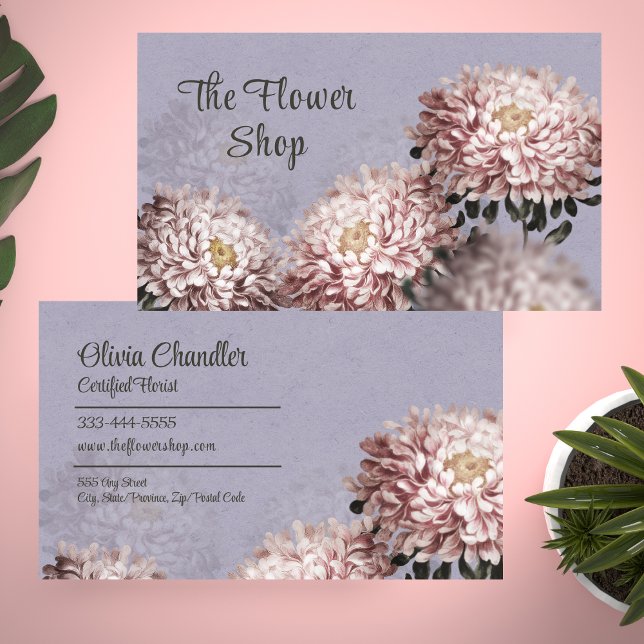 Blume Shop Florist Berufliche Visitenkarte (Flower Shop, Florist, Professional Business Card)