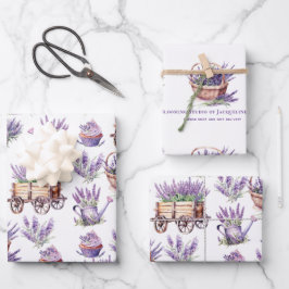 Blume Shop Lavendel Personalisiert Geschenkpapier Set