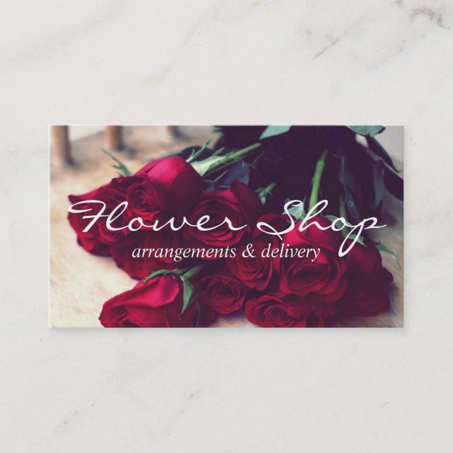 Blume Shop Lieferung Florist Visitenkarte (Vorderseite)