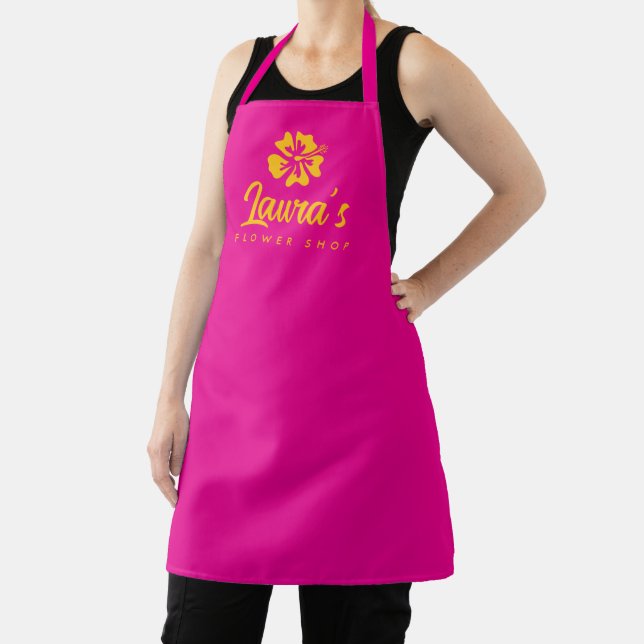 Blume Shop Schürze mit Blumenlogo für Hibiskus (InSitu)