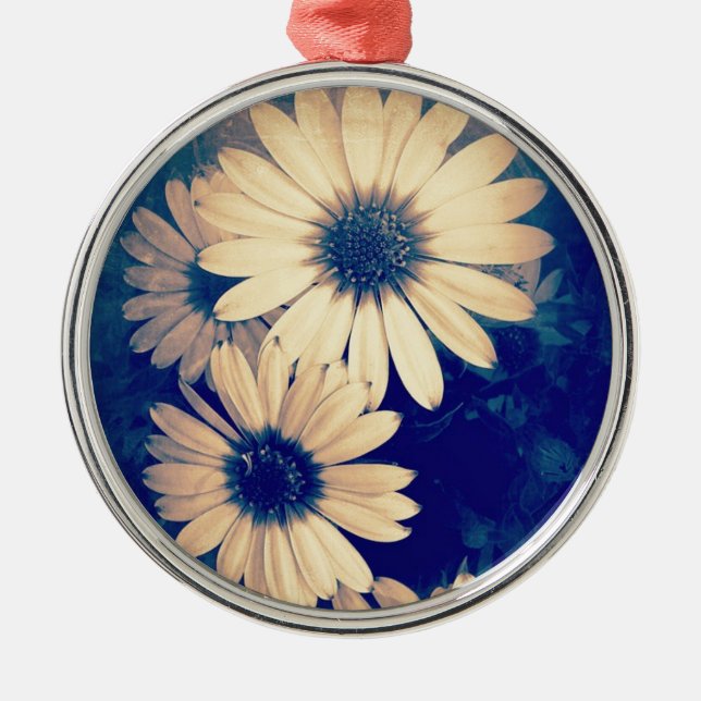 Blume Silbernes Ornament (Vorne)