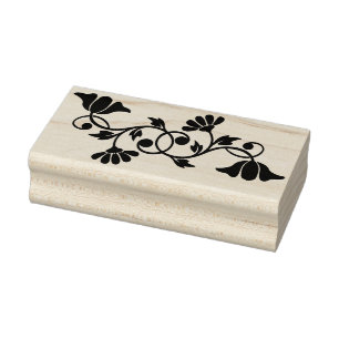 Blume Silhouette Briefmarke Gummistempel