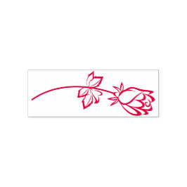 Blume Silhouette Permastempel