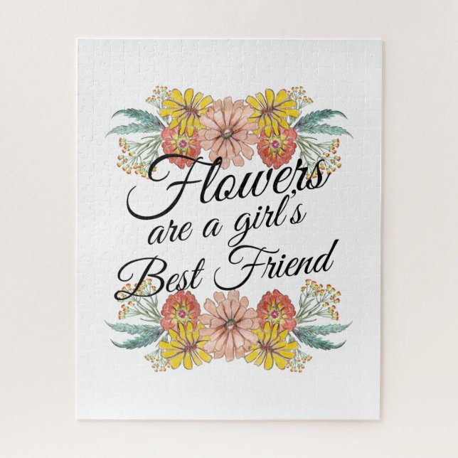 Blume sind ein Girl Best Friend - Zinnia Art (Vertikal)