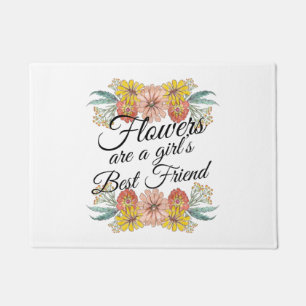 Blume sind ein Girl Best Friend - Zinnia Art Fußmatte