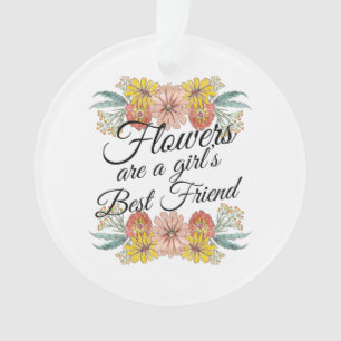 Blume sind ein Girl Best Friend - Zinnia Art Ornament