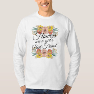 Blume sind ein Girl Best Friend - Zinnia Art T-Shirt