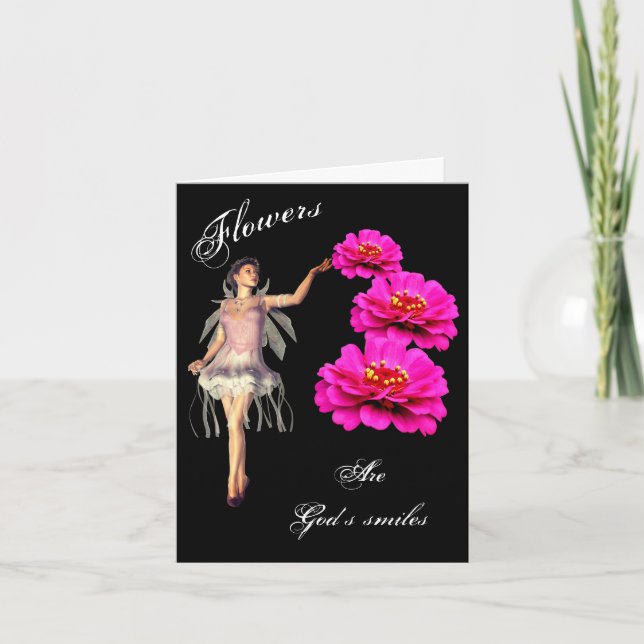 Blume sind Gottes Lächeln Inspirationskarte Karte (Vorderseite)