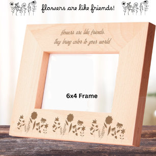 Blume sind wie Freunde, die Farbe in Ihre Welt bri Geätzte Rahmen