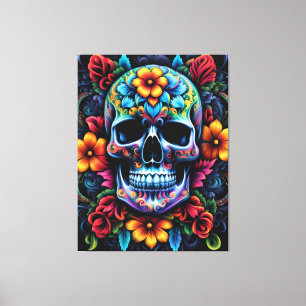 Blume Skull Canvas drucken Leinwanddruck