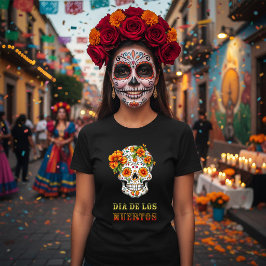 Blume Skull Dia de los Muertos T-Shirt