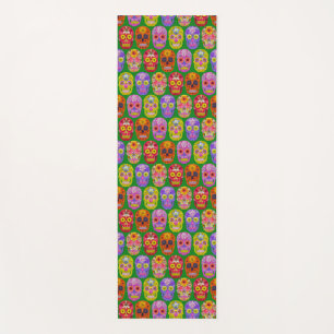 Blume Skulls Nahtloses Muster 2018 Yogamatte