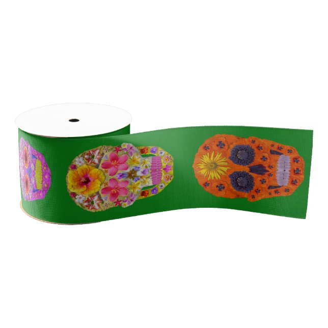 Blume Skulls Ripsband (Spule)