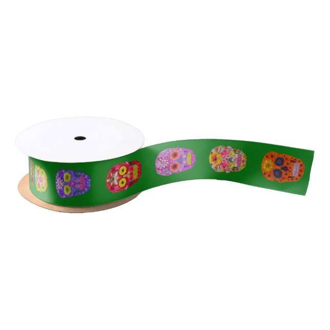 Blume Skulls Satinband (Spule)