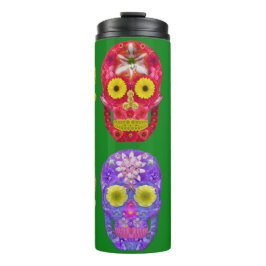 Blume Skulls Thermosbecher
