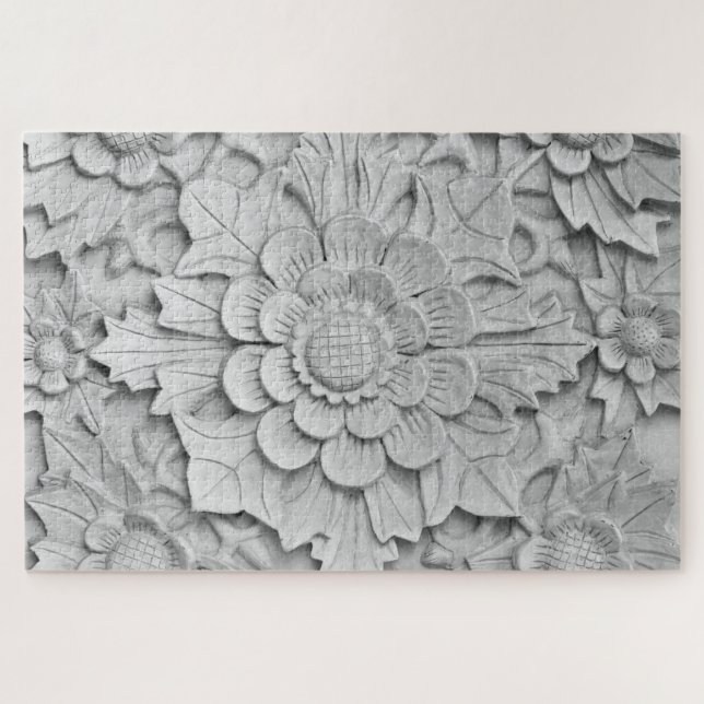 Blume-Skulpturenpuzzle (Horizontal)