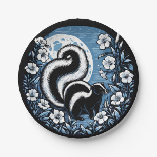 Blume Skunk Artwork Skunks Floral Pappteller