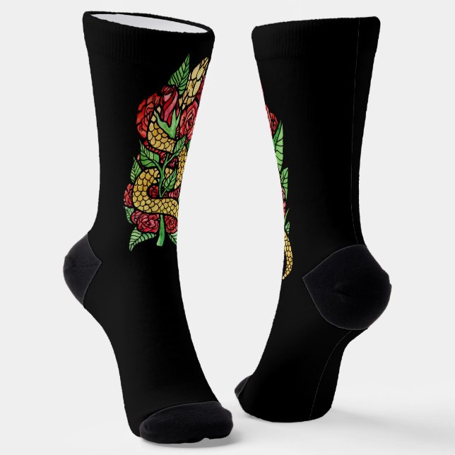 Blume Snake Socken (Gewinkelt)