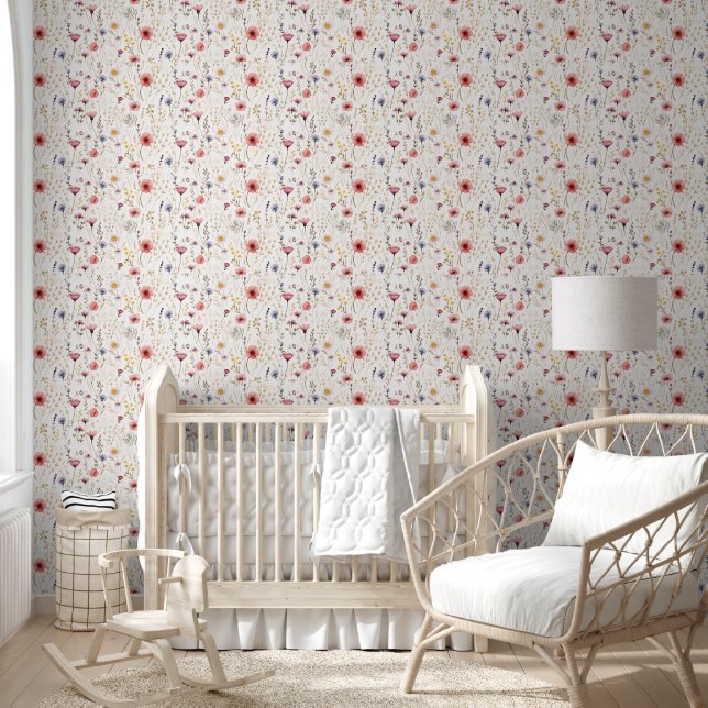 Blume Soft Watercolor-Tapete Tapete (Kinder)