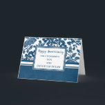 Blume Son & Daughter Jubiläum Karte<br><div class="desc">Glückliche Hochzeitskarte für Sohn und Tochter im Gesetz mit hübschen blauen Blumen und herzlichen Vers.</div>