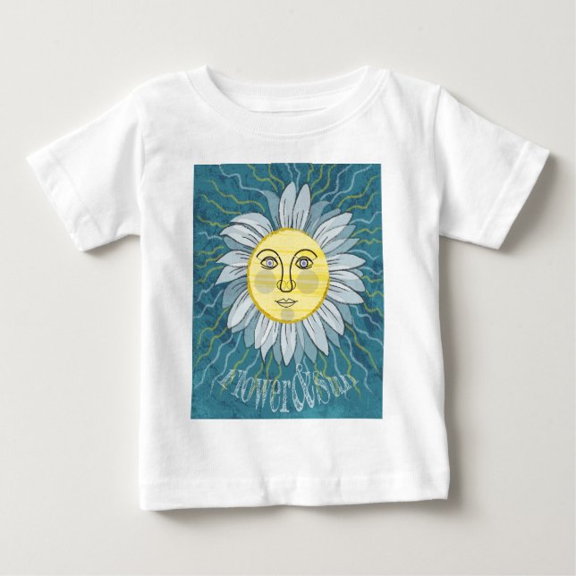 Blume & Sonne - Natur Baby T-shirt (Vorderseite)