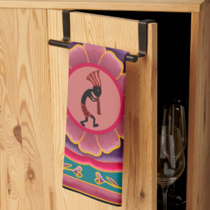 Blume Southwestern Kokopelli Geschirrtuch