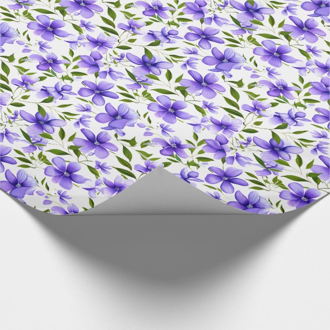 Blume Spaß Lila einzigartig Geschenkpapier (Ecke)