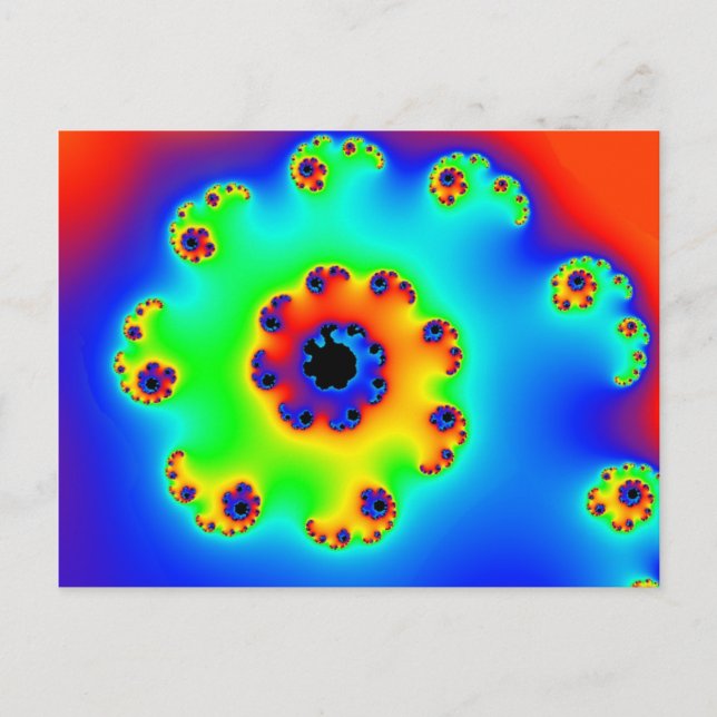 Blume Spirale 1 Postkarte (Vorderseite)