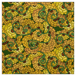 Blume Spiralen - Gelb Stoff