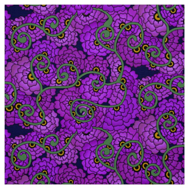 Blume Spiralen - Lila Stoff (Muster)