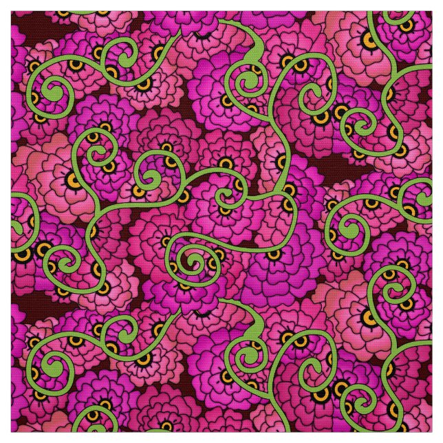 Blume Spiralen - Rosa Stoff (Muster)