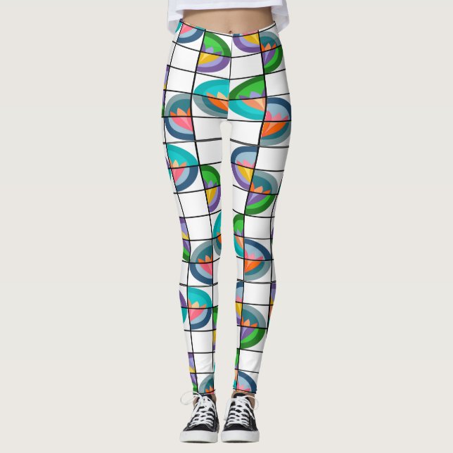 Blume-Splitter Leggings (Vorderseite)
